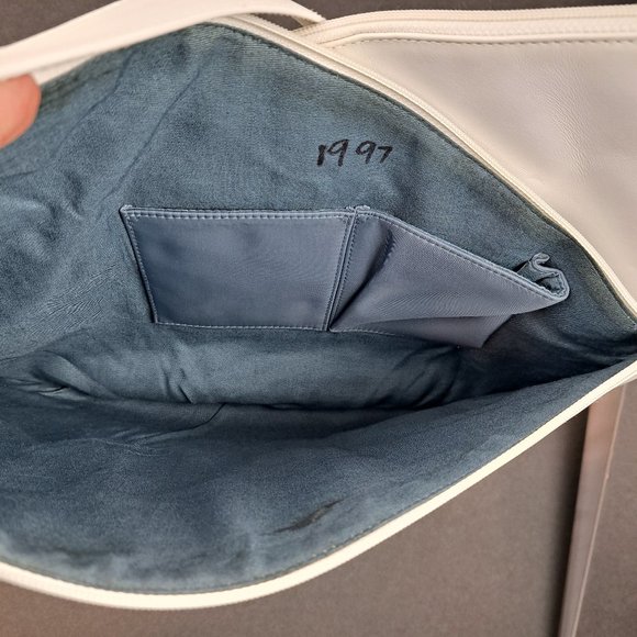 Hobo International White Shoulder Bag Asymmetrical Minimalist Design - Picture 9 of 16